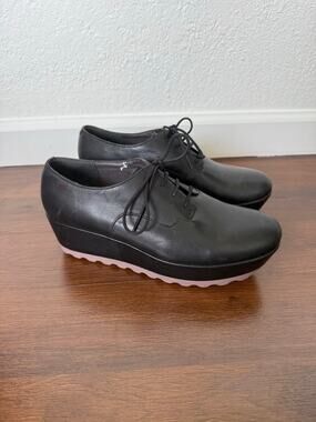 Camper Laika Chunky Platform Oxfords Black Leather Sz 40 (US 9.5) Grunge Punk